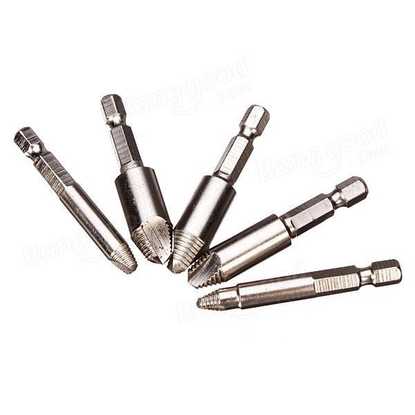 BrandPro 5pc Set Stripped Screw Bolt Extractor Tool Kit for Car Engine - Image 2